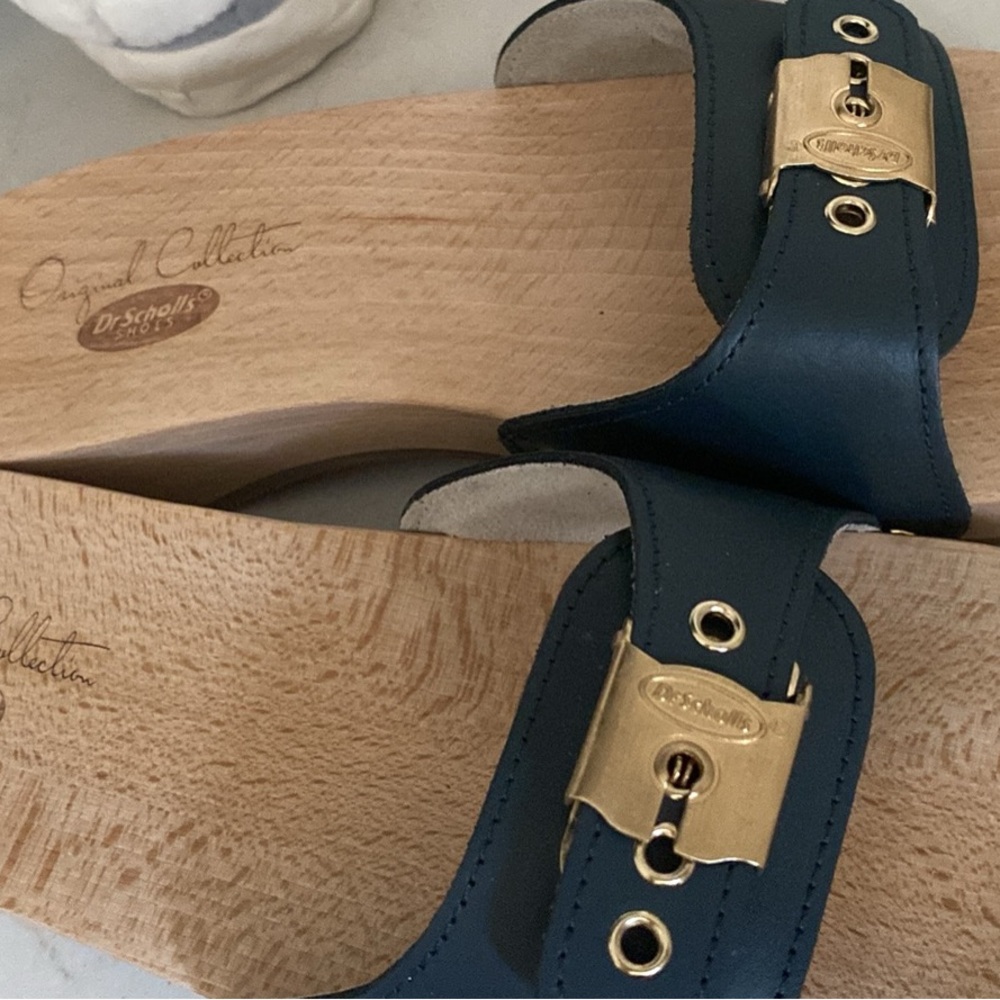 Dr.Scholls Sandals Wooden blue size 7 m